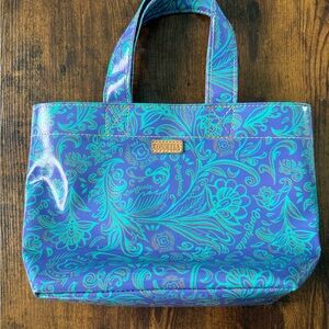 Consuela Turquoise & Teal Floral Pattern Grab n Go Tote